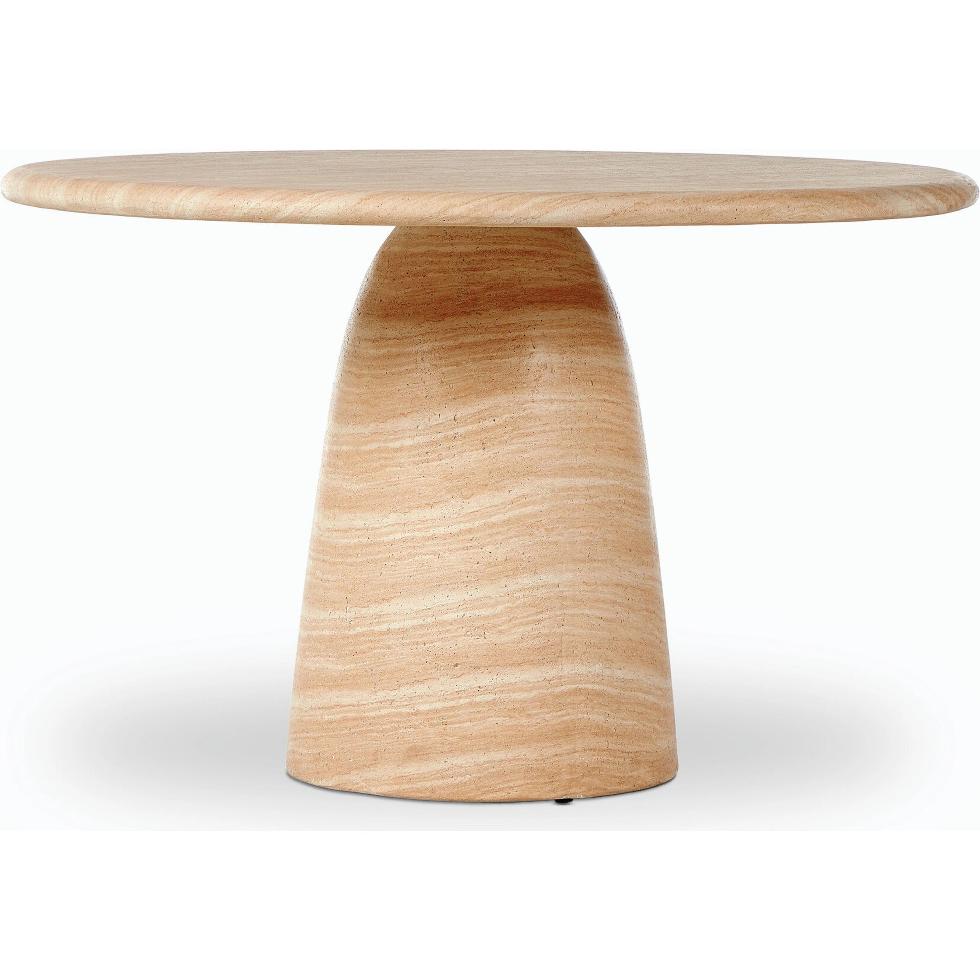 Janice Dining Table by Four Hands in sand striae. Made from concrete in a modern style.