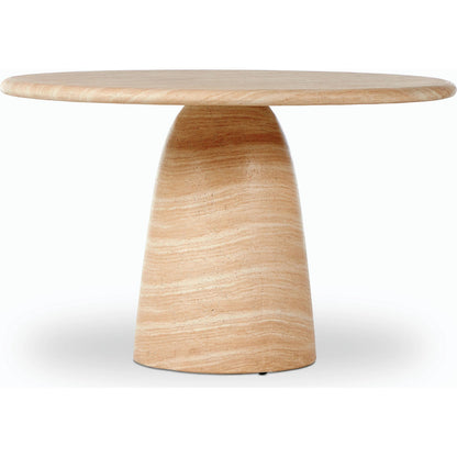 Janice Dining Table by Four Hands in sand striae. Made from concrete in a modern style.
