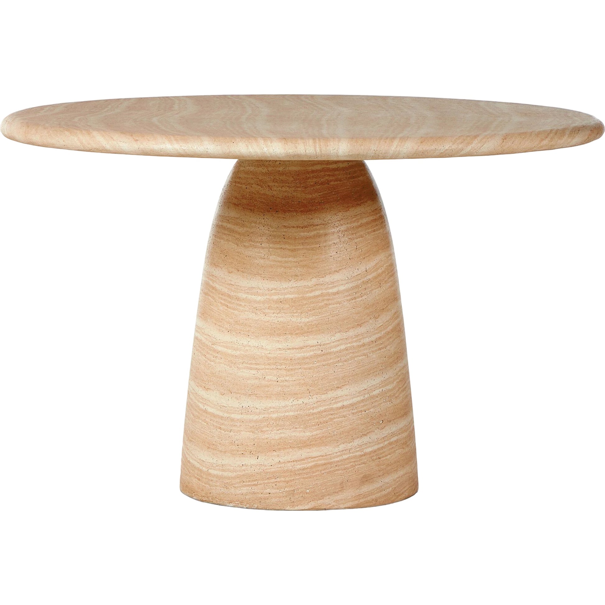 Janice Dining Table by Four Hands in sand striae. Made from concrete in a modern style.