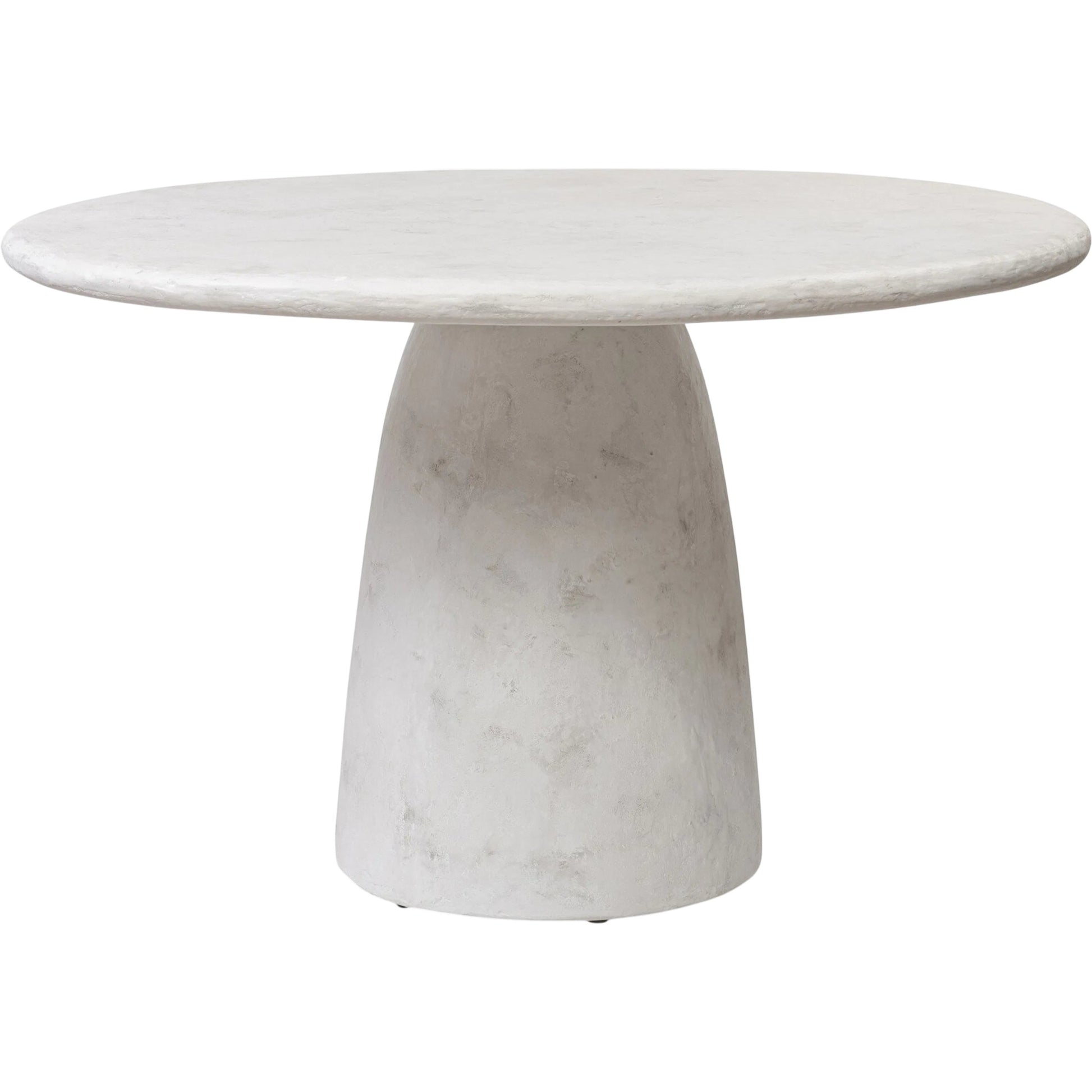 Janice Dining Table by Four Hands in textured lunar concrete. Made from solid concrete in a transitional style.