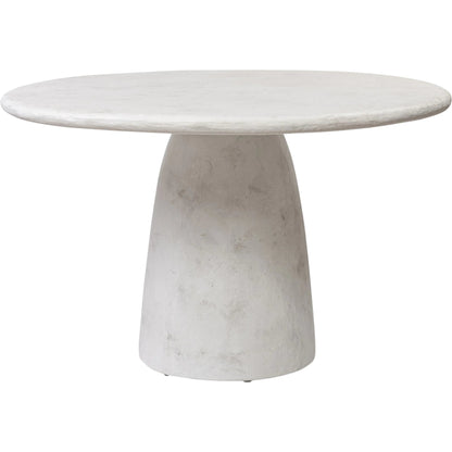 Janice Dining Table by Four Hands in textured lunar concrete. Made from solid concrete in a transitional style.