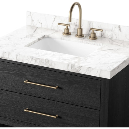 Anthem Single Vanity by Four Hands. Made from thick oak veneer, solid marble in a unique style.