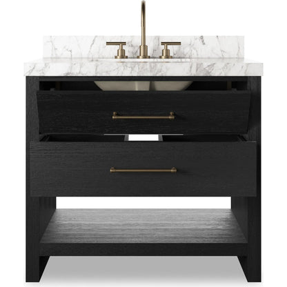 Anthem Single Vanity by Four Hands. Made from thick oak veneer, solid marble in a unique style.