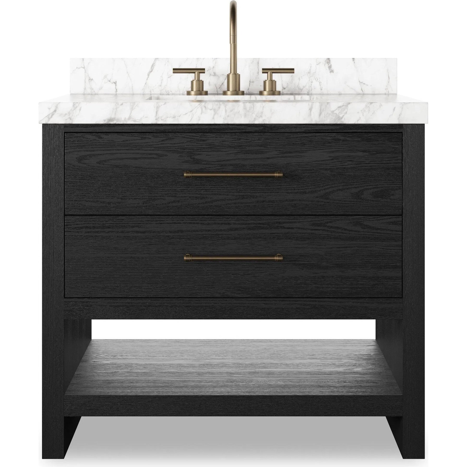 Anthem Single Vanity by Four Hands. Made from thick oak veneer, solid marble in a unique style.