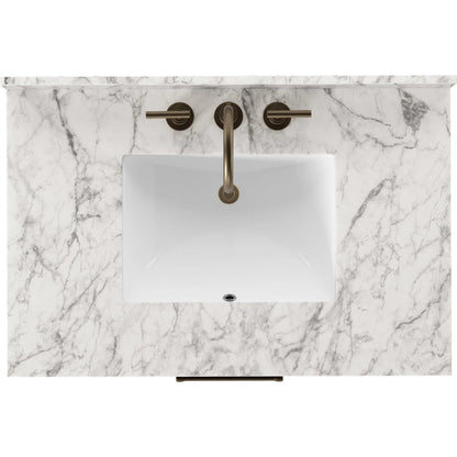 Anthem Single Vanity by Four Hands. Made from thick oak veneer, solid marble in a unique style.