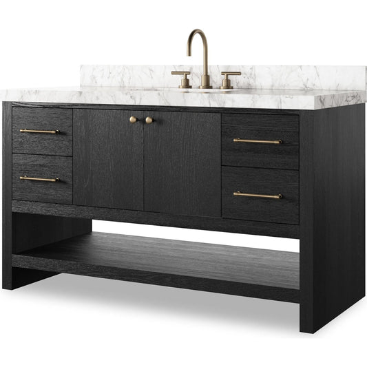 Anthem Single Wide Vanity by Four Hands. Made from thick oak veneer, solid marble in a unique style.