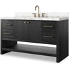 Black Wash Oak Veneer, Carrara Marble
