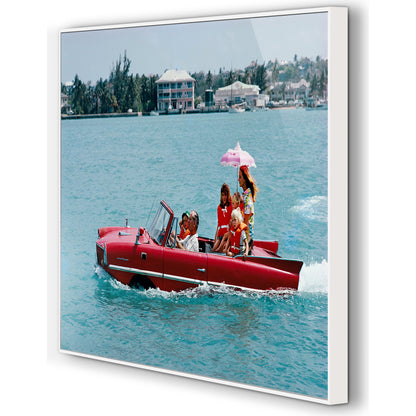 Sea Drive by Slim Aarons by Four Hands. Made from white maple, gloss white chromaluxe in a coastal style.