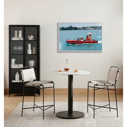 Sea Drive by Slim Aarons by Four Hands. Made from white maple, gloss white chromaluxe in a coastal style.