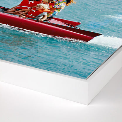 Sea Drive by Slim Aarons by Four Hands. Made from white maple, gloss white chromaluxe in a coastal style.