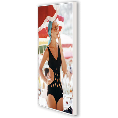 Monte Carlo Swimwear by Slim Aarons by Four Hands. Made from white maple, gloss white chromaluxe in a modern style.