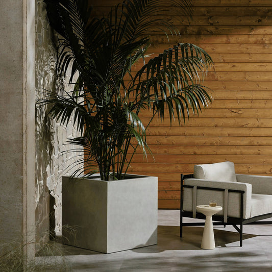Kiro Planter by Four Hands in natural grey concrete. Made from concrete in a modern style.