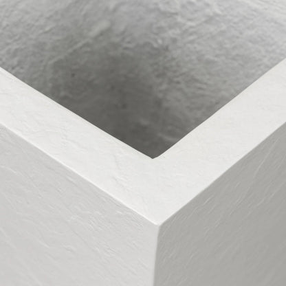 Koto Planter by Four Hands in textured white concrete. Made from solid concrete in a unique style.