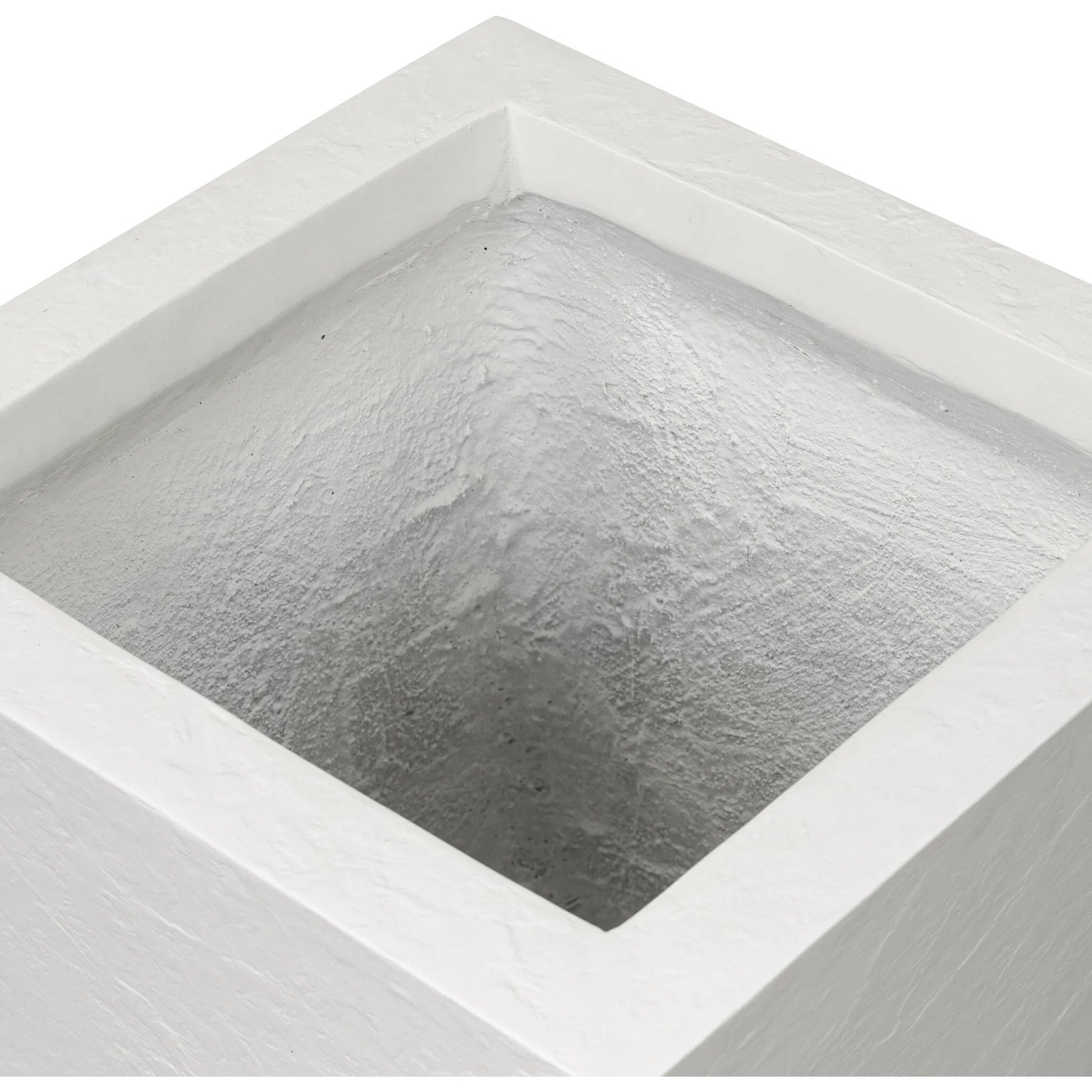Koto Planter by Four Hands in textured white concrete. Made from solid concrete in a unique style.