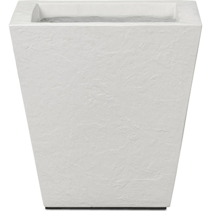 Koto Planter by Four Hands in textured white concrete. Made from solid concrete in a unique style.