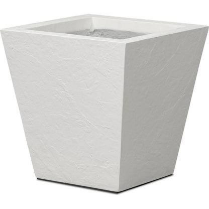 Koto Planter by Four Hands in textured white concrete. Made from solid concrete in a unique style.
