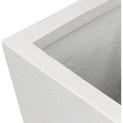 Koto Planter by Four Hands in textured white concrete. Made from solid concrete in a unique style.
