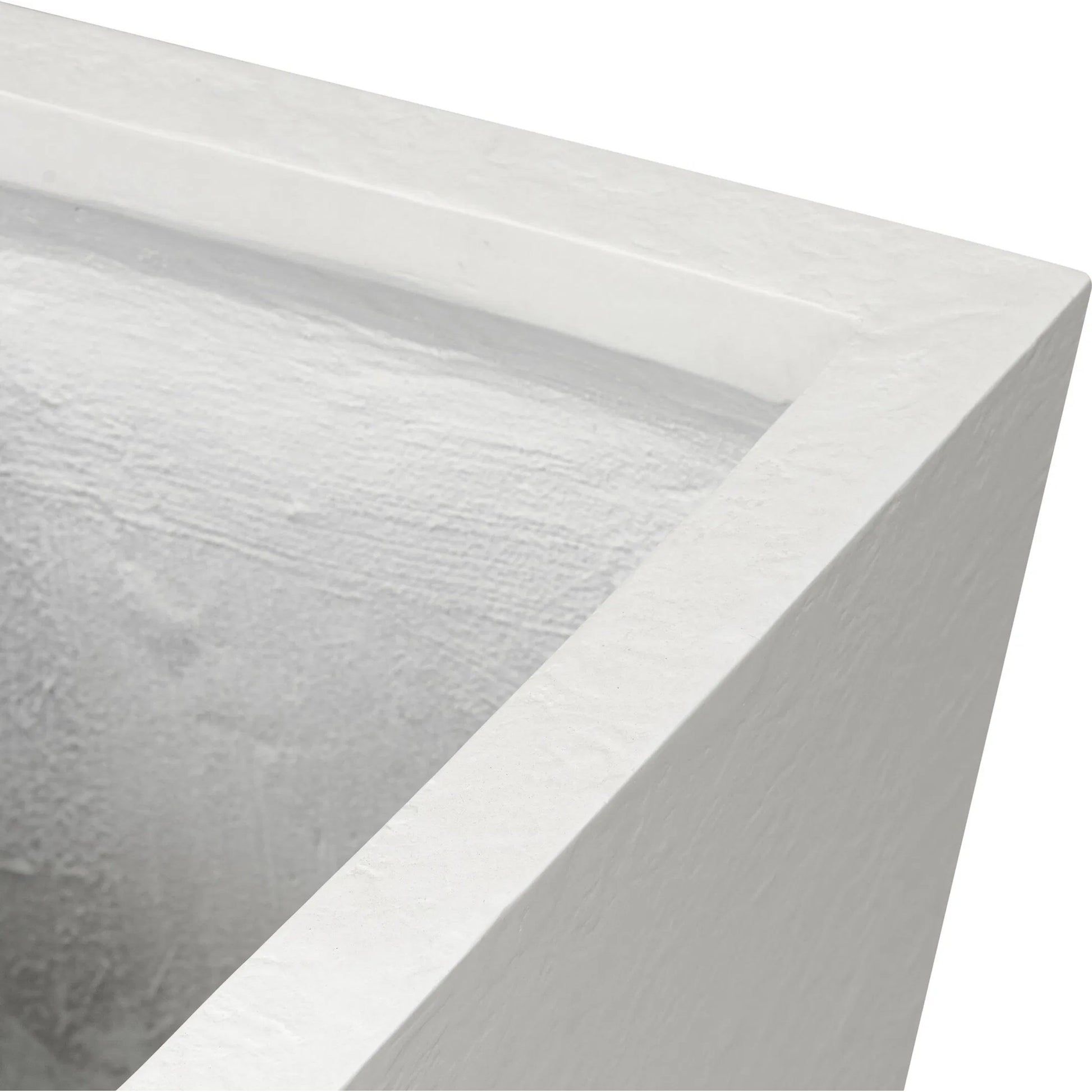 Koto Planter by Four Hands in textured white concrete. Made from solid concrete in a unique style.
