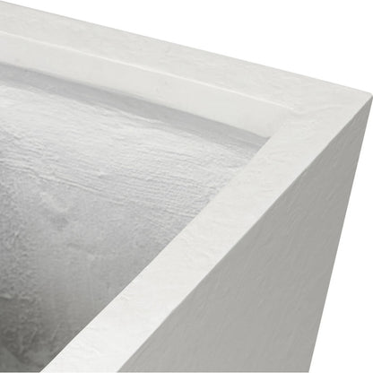 Koto Planter by Four Hands in textured white concrete. Made from solid concrete in a unique style.