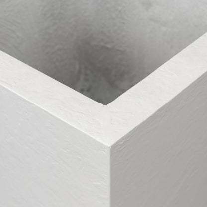 Koto Planter by Four Hands in textured white concrete. Made from solid concrete in a unique style.