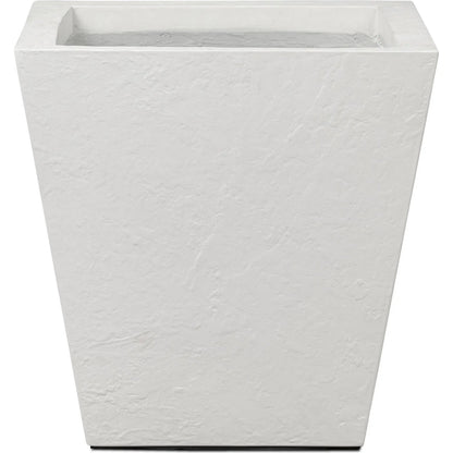 Koto Planter by Four Hands in textured white concrete. Made from solid concrete in a unique style.