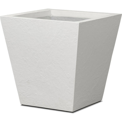 Koto Planter by Four Hands in textured white concrete. Made from solid concrete in a unique style.