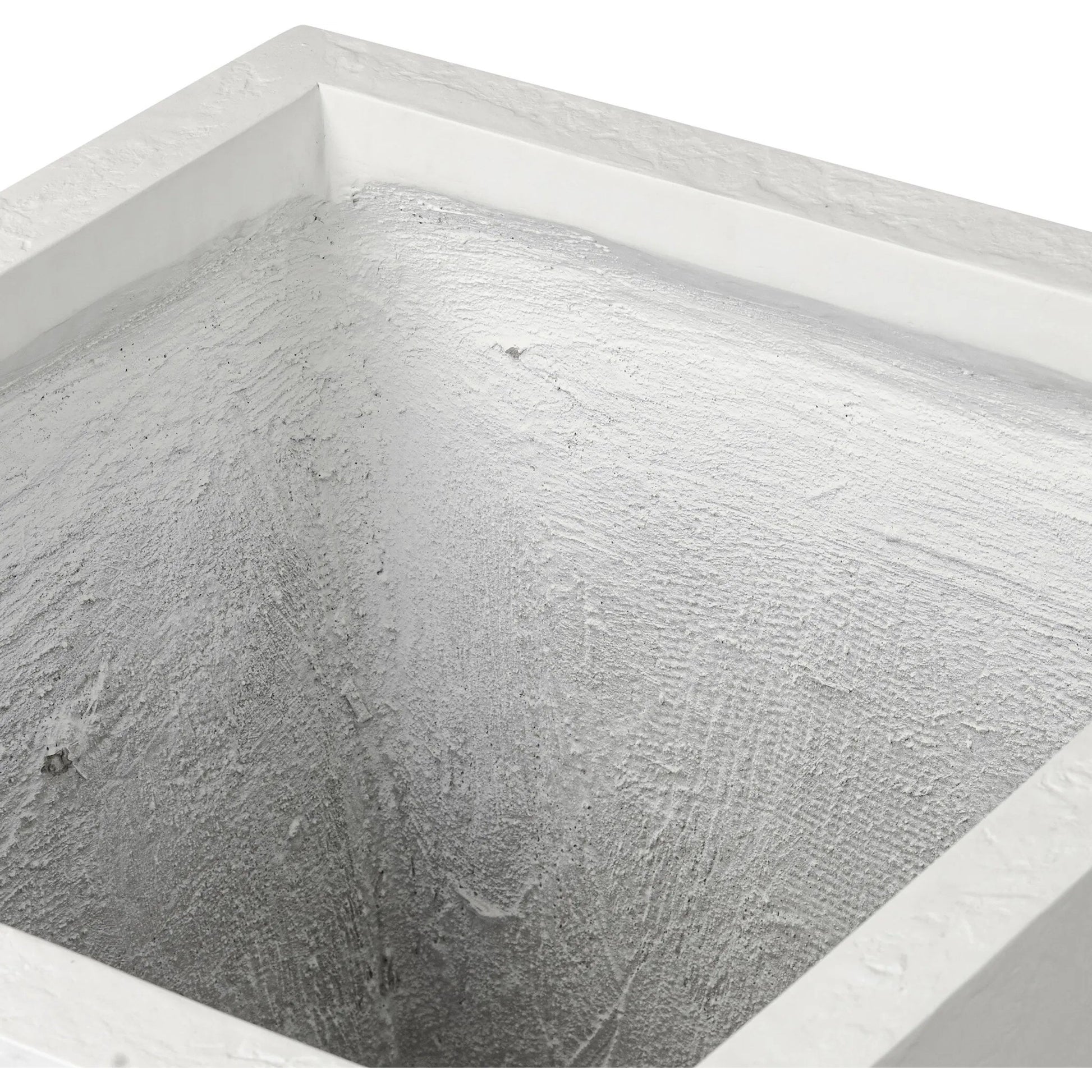 Koto Planter by Four Hands in textured white concrete. Made from solid concrete in a unique style.