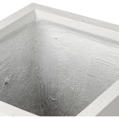 Koto Planter by Four Hands in textured white concrete. Made from solid concrete in a unique style.