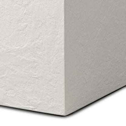 Koto Planter by Four Hands in textured white concrete. Made from solid concrete in a unique style.