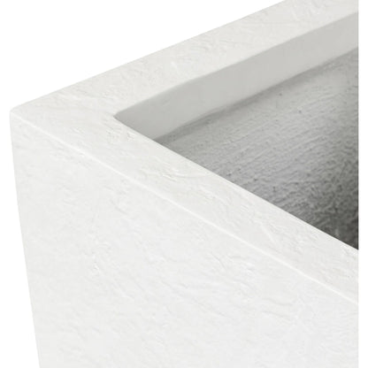Koto Planter by Four Hands in textured white concrete. Made from solid concrete in a unique style.