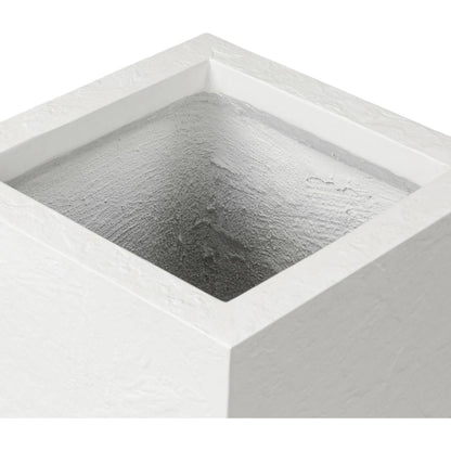 Koto Planter by Four Hands in textured white concrete. Made from solid concrete in a unique style.