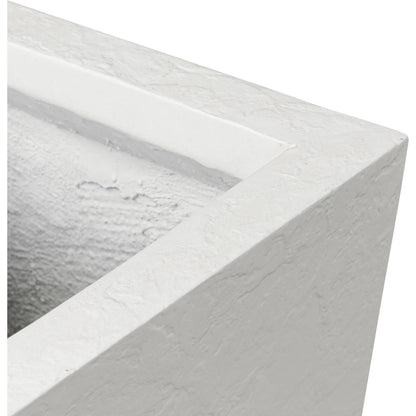 Koto Planter by Four Hands in textured white concrete. Made from solid concrete in a unique style.