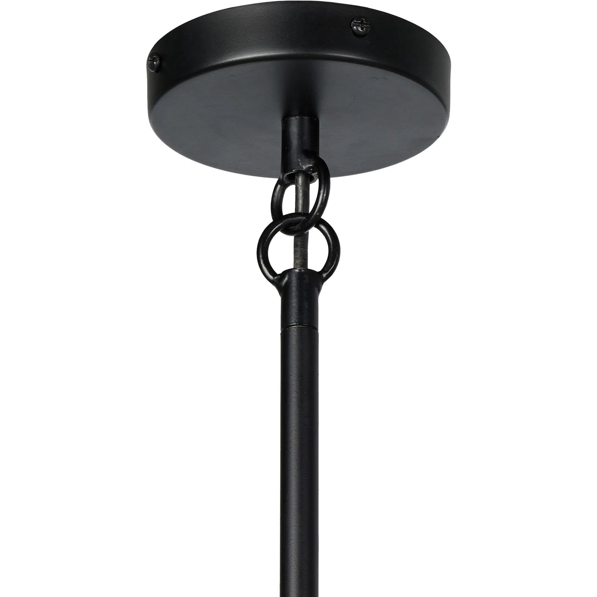 Klaus Chandelier by Four Hands in jet black, aged brass iron. Made from iron in a modern style.