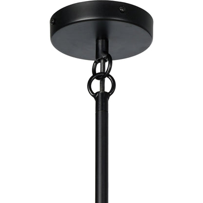 Klaus Chandelier by Four Hands in jet black, aged brass iron. Made from iron in a modern style.