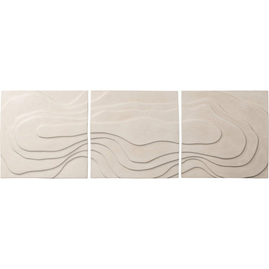 Ruong Wall Panel by Four Hands in ivory concrete. Made from concrete in a modern style.