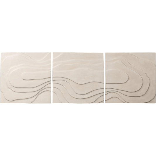Ruong Wall Panel by Four Hands in ivory concrete. Made from concrete in a modern style.