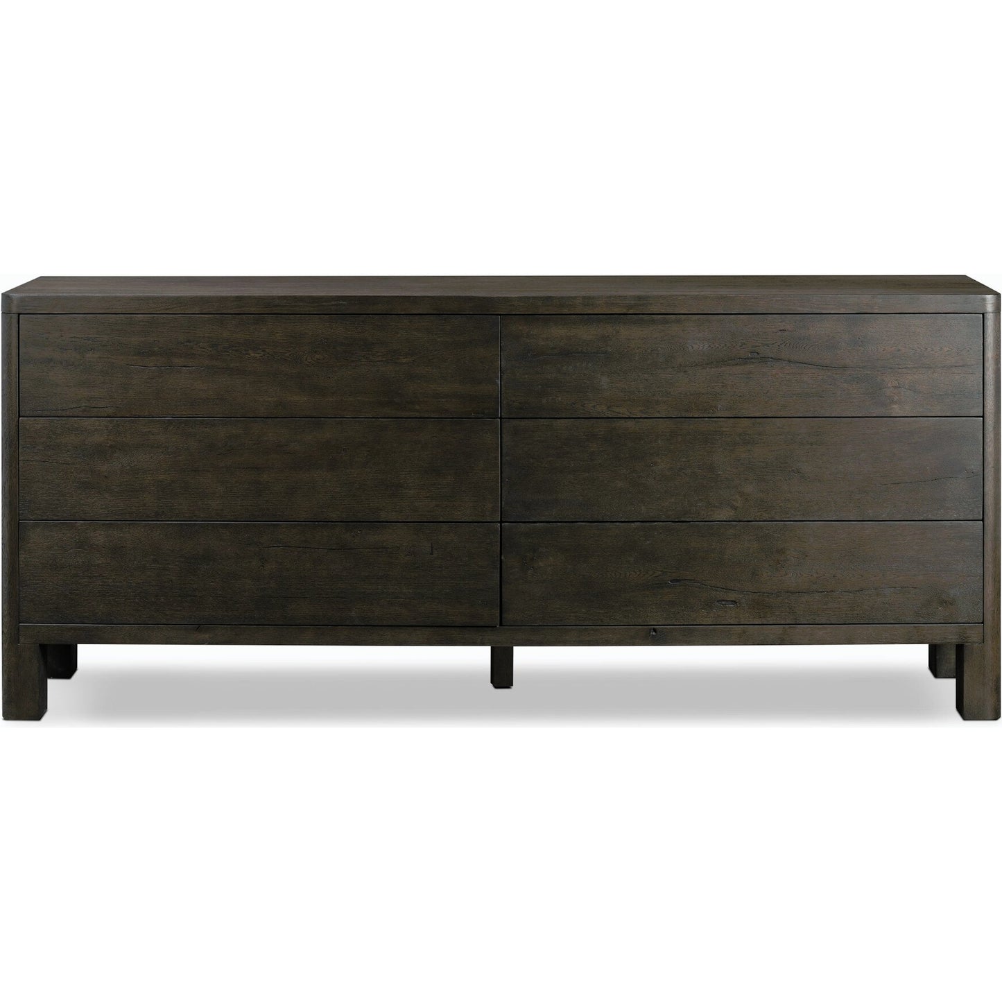 002 SI-2158337 | Additional Silo | Noeline 6 Drawer Dresser by Four Hands in smoked black oak veneer. Made from thick oak veneer, solid oak in a modern style.