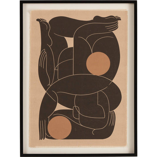 Rhythmic II by Coup D'Esprit by Four Hands in black maple. Made from black 2.5 maple, fredrix 558 raw canvas in a modern style.