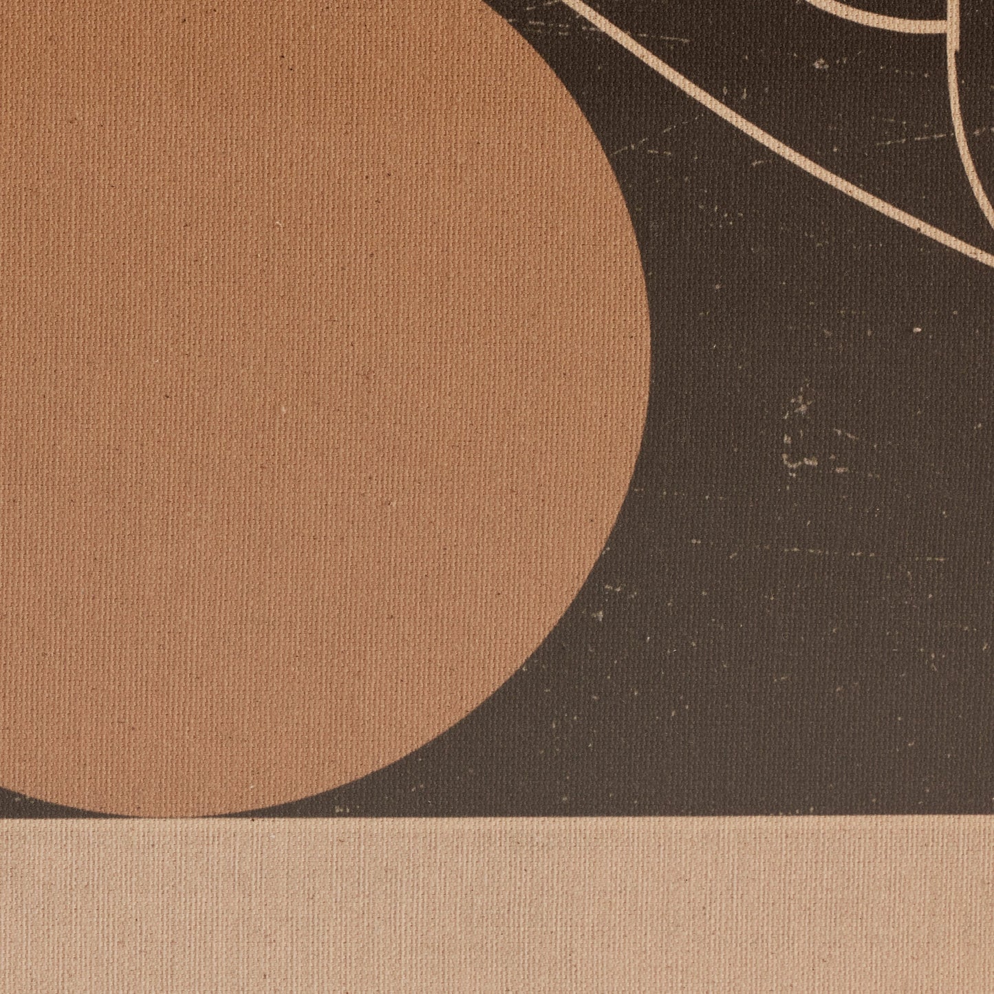 003 SI-2001852 | Closeup | Rhythmic II by Coup d’Esprit by Four Hands. Made from black 2.5 maple, fredrix 558 raw canvas in a modern style.