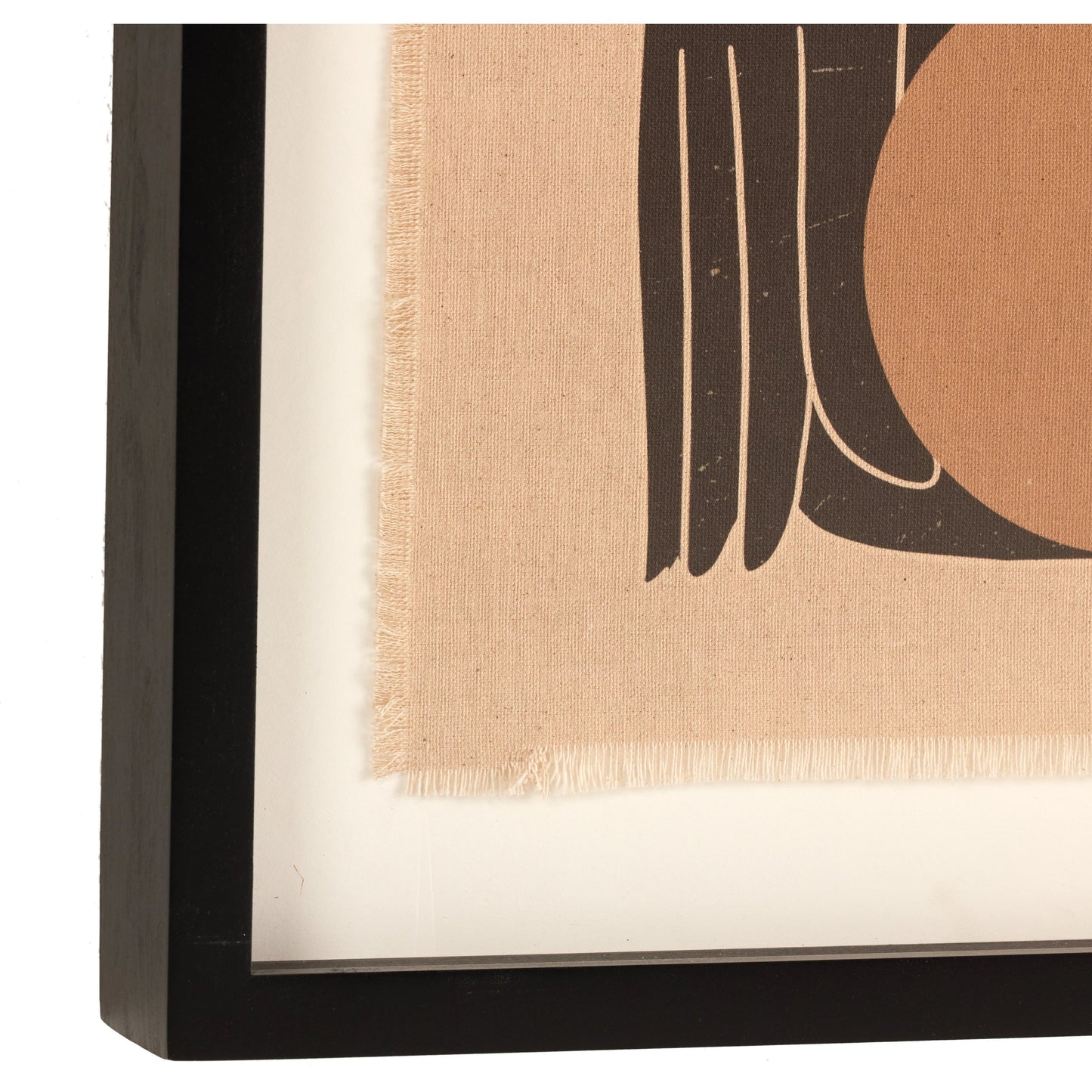 004 SI-2001852 | Closeup | Rhythmic II by Coup d’Esprit by Four Hands. Made from black 2.5 maple, fredrix 558 raw canvas in a modern style.
