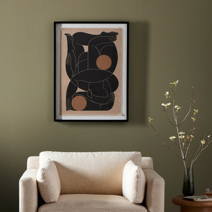 Rhythmic II by Coup d’Esprit by Four Hands. Made from black 2.5 maple, fredrix 558 raw canvas in a modern style.