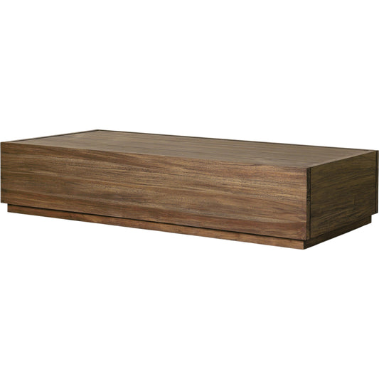 Messo Outdoor Coffee Table by Four Hands in stained toasted brown-fsc. Made from solid fsc®-certified teak in a modern style.