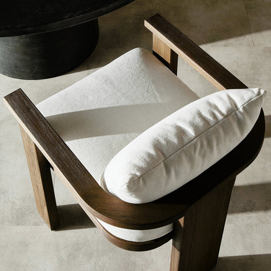 Tahana Outdoor Dining Armchair by Four Hands in alessi linen. Made from unique in a modern style.