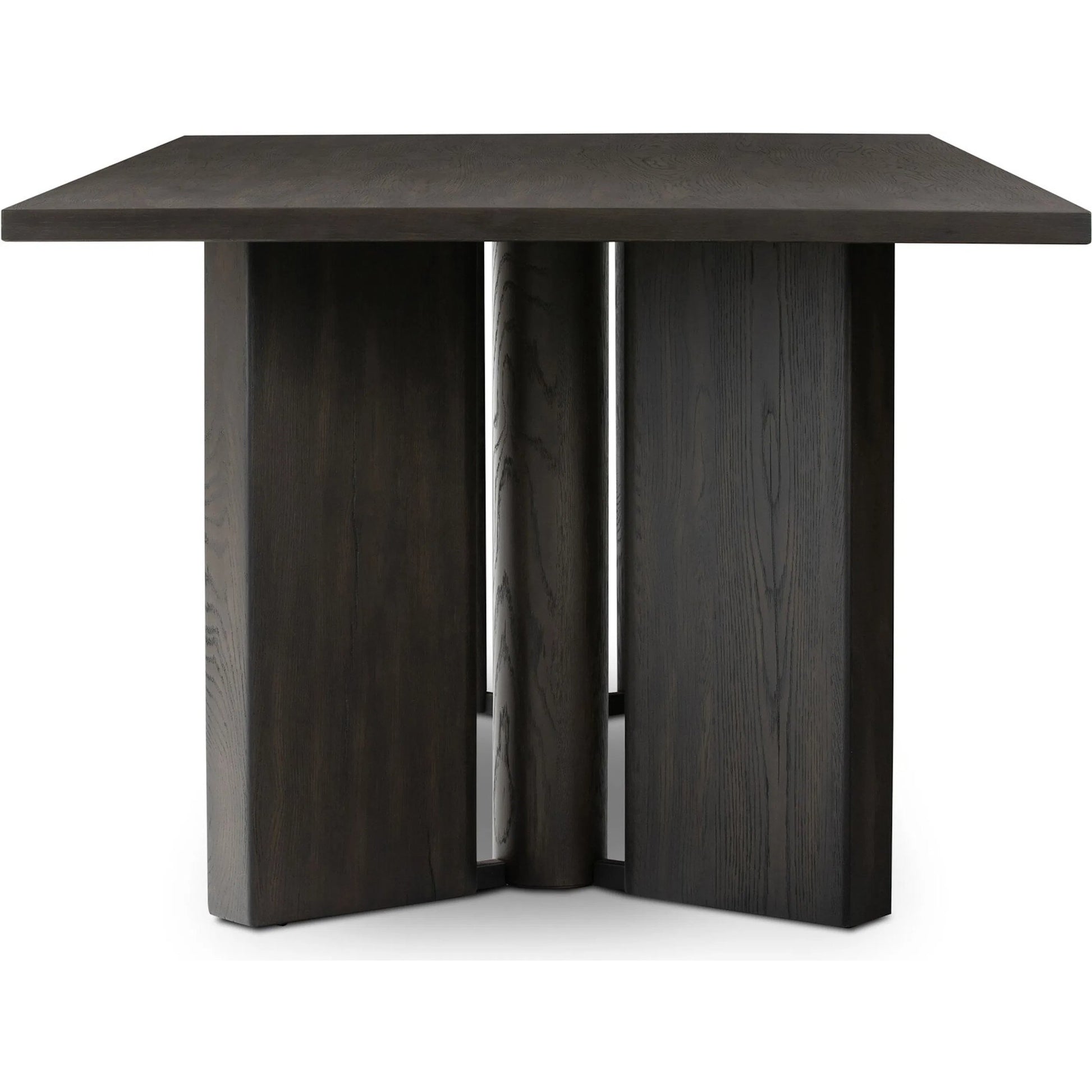 Huxley Dining Table by Four Hands in smoked black veneer. Made from thick oak veneer, solid oak in a unique style.