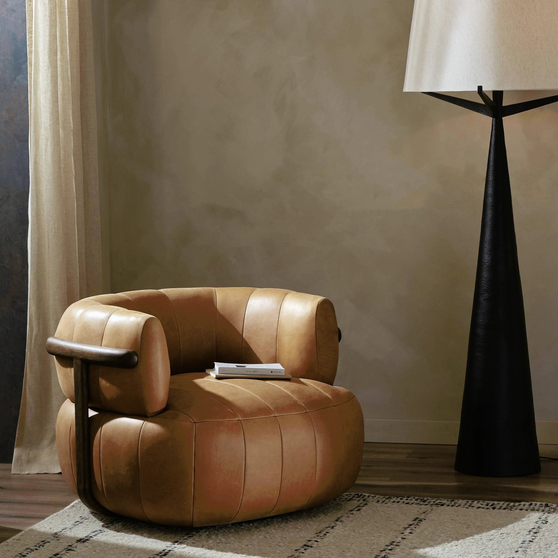 Doss Swivel Chair by Four Hands. Made from unique in a modern style.