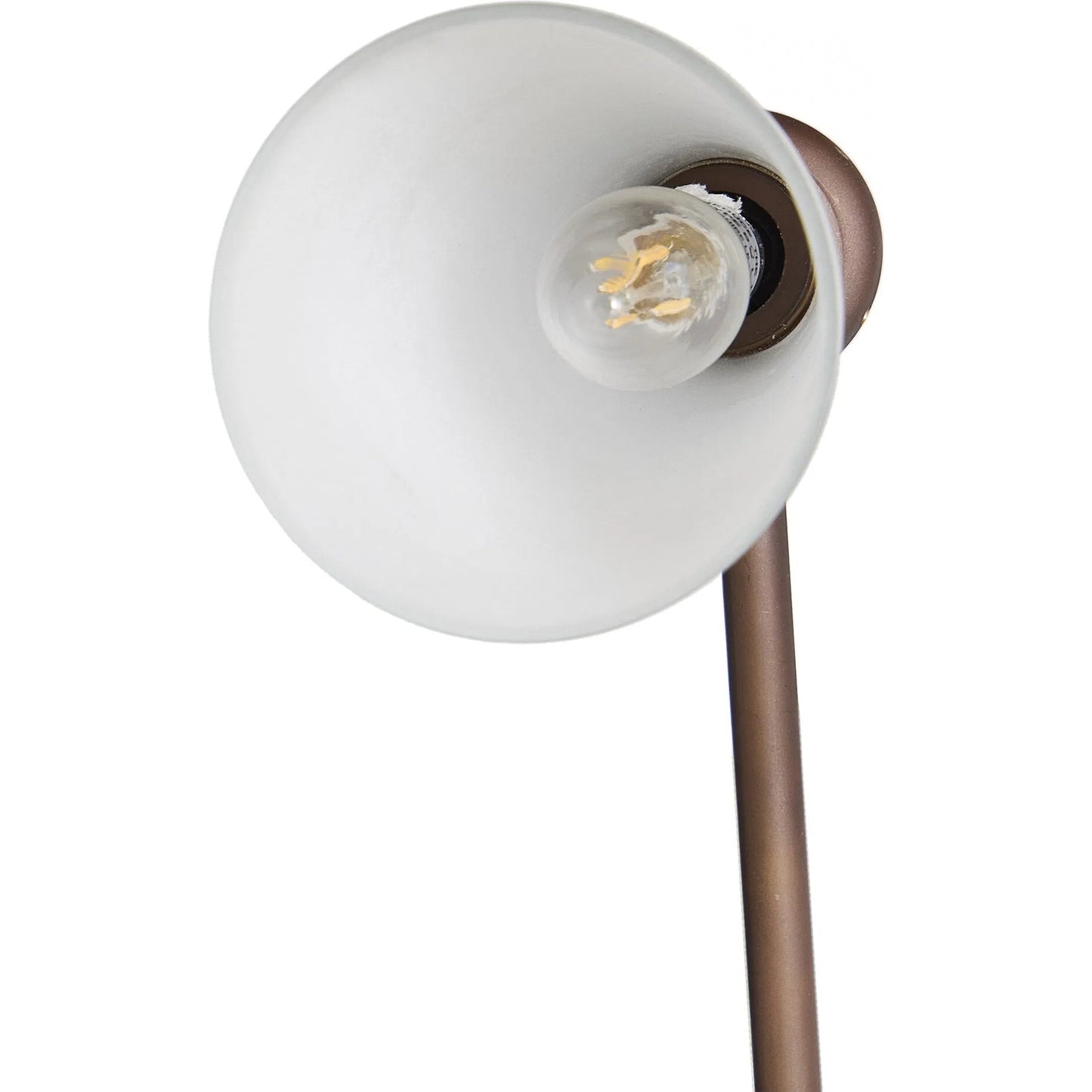 003 SI-2524107 | Closeup | Ludwig Floor Lamp by Four Hands in frosted glass, rust. Made from glass, iron in a modern style.