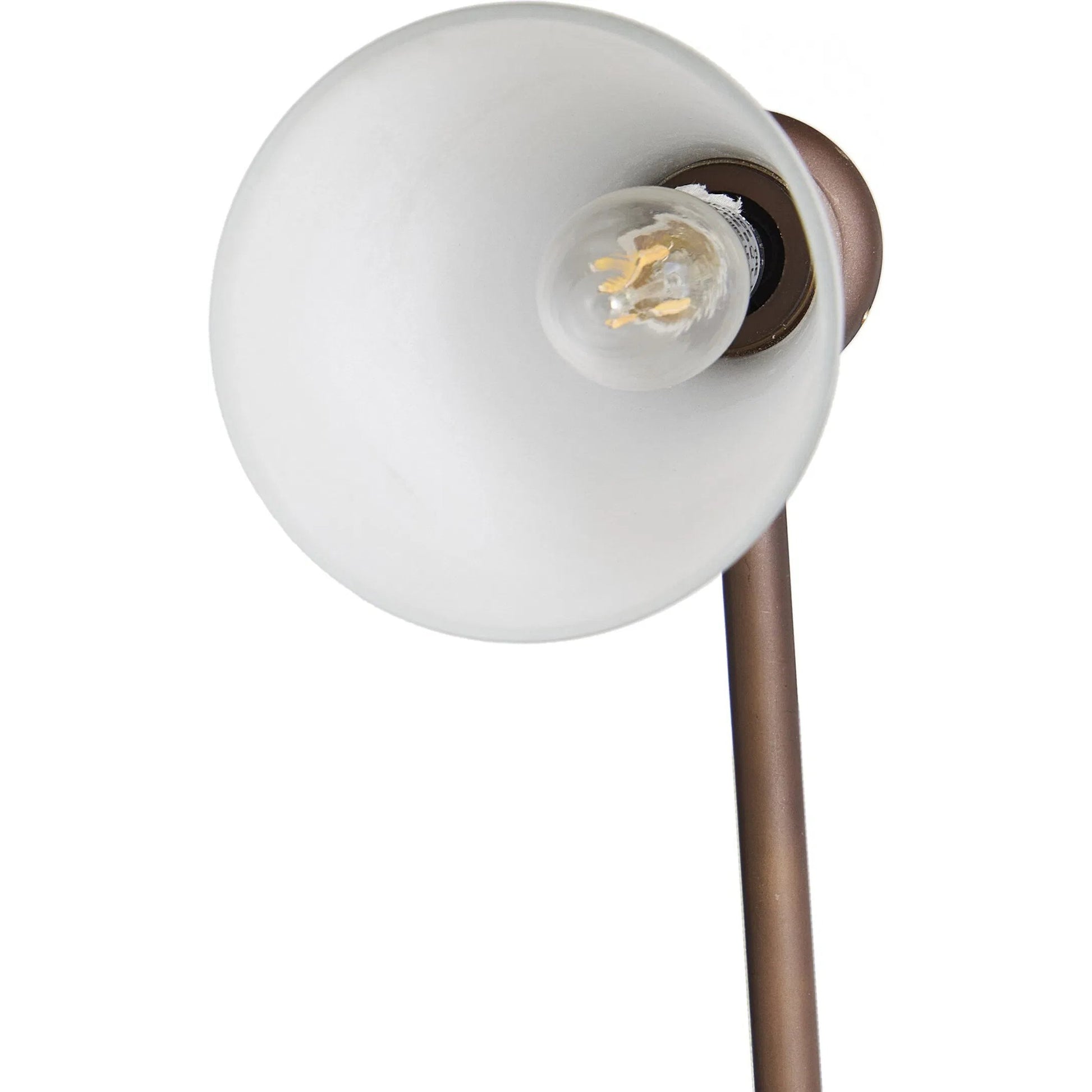 Ludwig Floor Lamp by Four Hands in frosted glass, rust. Made from glass, iron in a modern style.
