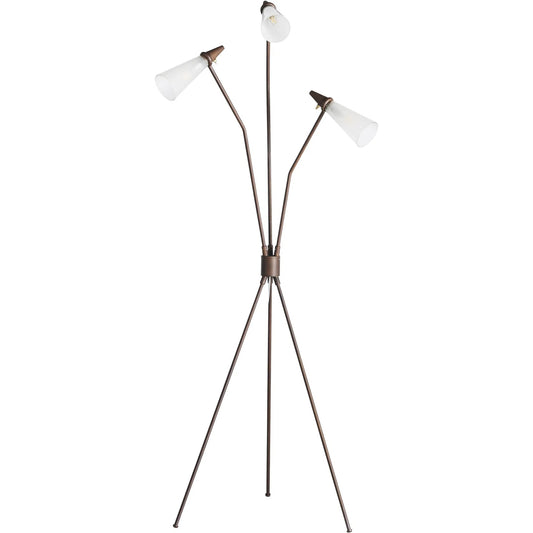 Ludwig Floor Lamp by Four Hands in frosted glass, rust. Made from glass, iron in a modern style.