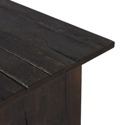 Irina Sideboard by Four Hands in burnt resawn oak, black maple. Made from resawn oak veneer, light maple veneer in a unique style.
