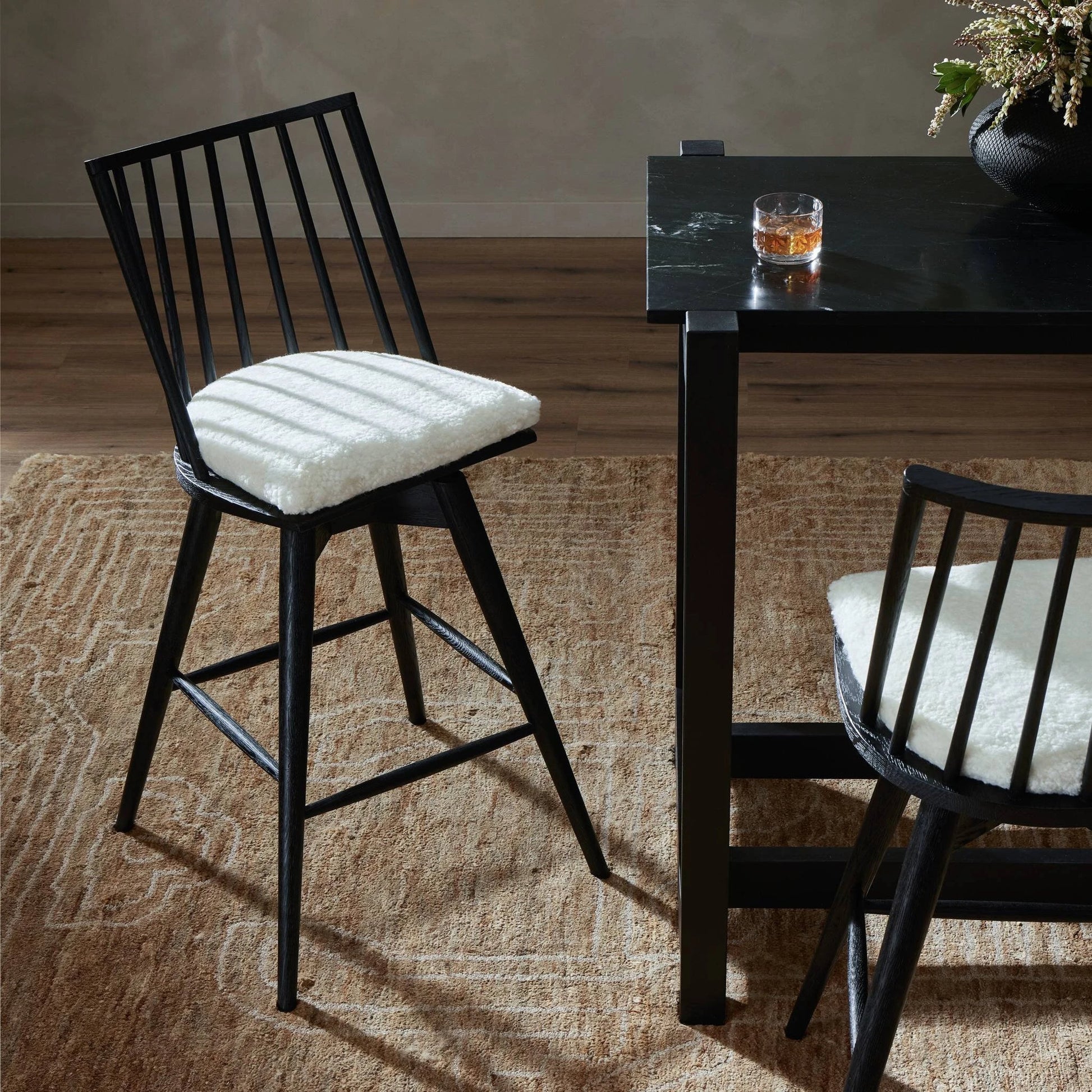Lewis Swivel Bar Stool by Four Hands. Made from unique in a modern style.